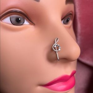“Nothing but Treble” Sterling Silver nose cuff